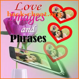 Love images and phrases icon