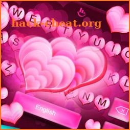 Love Pink Heart Keyboard Theme icon