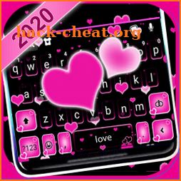 Love Pink Hearts Keyboard Background icon