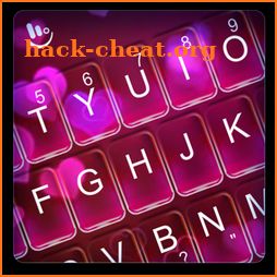 Love Sparkling Neon Hearts Keyboard Theme icon