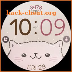 Lovely Cat digital watch face icon