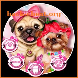 Lovely Couple Puppy Theme icon