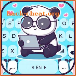 Lovely Cute Panda Keyboard Background icon