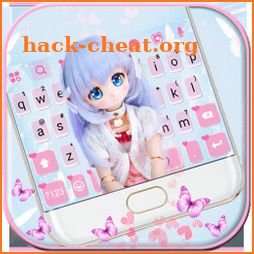 Lovely Pastel Doll Keyboard Background icon