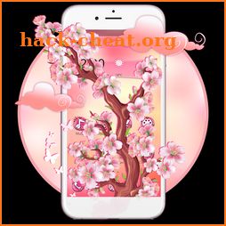 Lovely Pink Flower Tree Theme icon