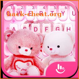 Lovely Pink Teddy Bear Keyboard Theme icon
