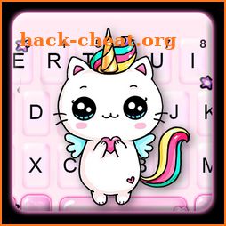 Lovely Unicorn Cat Keyboard Theme icon