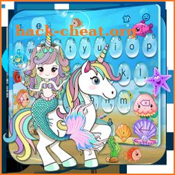 Lovely Unicorn Mermaid Keyboard Theme icon