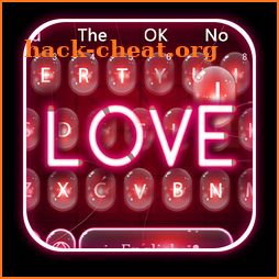 LOVEs red neon lamp keyboard theme icon