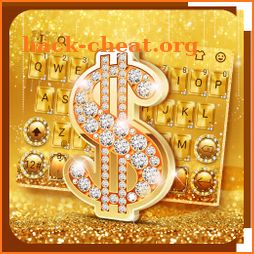 Lustrous Gold Diamond Dollar Keyboard Theme icon