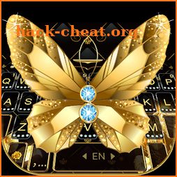 Lux Gold Butterfly Keyboard Theme icon