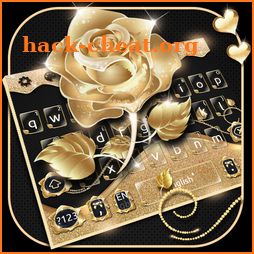 Luxurious Gold Rose keyboard icon