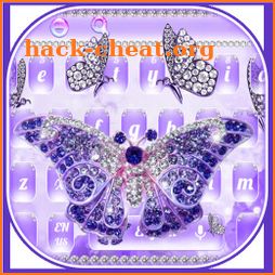 Luxurious Purple Diamond Butterfly Keyboard icon