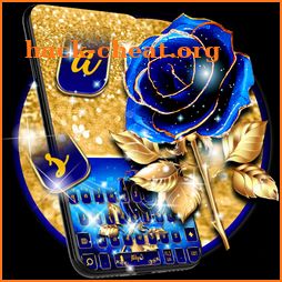 Luxury Blue Rose Keyboard Theme icon