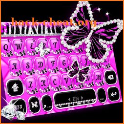 Luxury Butterfly Zebra Keyboard Theme icon