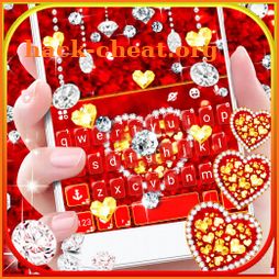 Luxury Diamond Heart Keyboard Theme icon