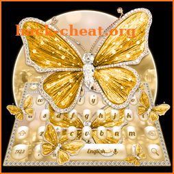Luxury Gold Diamond Butterfly Keyboard icon