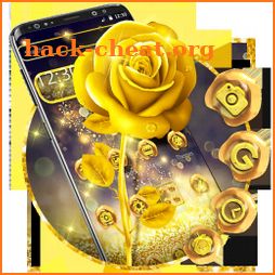 Luxury gold rose theme icon