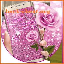 Luxury Pink Diamond Glitter Keyboard icon
