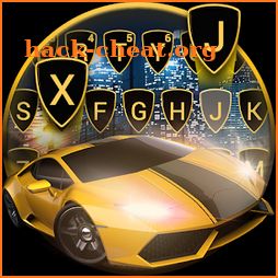 Luxury Yellow Lambo Car Keyboard icon