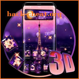 Magic Eiffel Tower Glass Theme icon