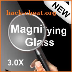 Magnifying glass - magnifier with light icon