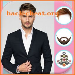Man : Hairstyle, Beard, glasses & makeup icon