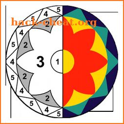 Mandala Color By Number Happy Coloring Book icon