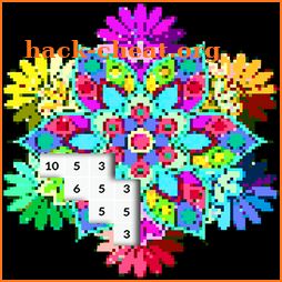 Mandala Color by Number: Mandala Pixel Art icon