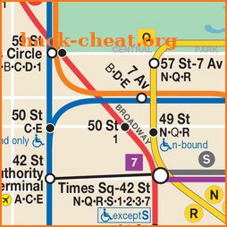 Map of NYC Subway: offline MTA icon