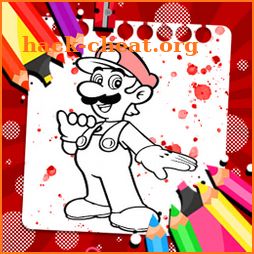 Maria and Luigii coloring book icon
