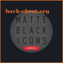 Matte Black CIRCLE Icons icon