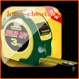 Measuring tape app & Ruler app inches centimeters icon