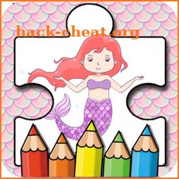 Mermaid Coloring Book & Puzzle icon