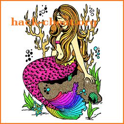 Mermaid Glitter Color by Number:Pixel Art Coloring icon