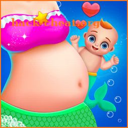 Mermaid Mom & Newborn - Babysitter Game icon