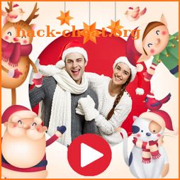 Merry christmas video maker icon