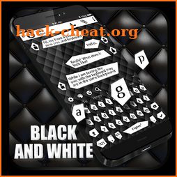 Messaging Black & White keyboard Theme icon