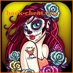 Mexican Sugar Skull Mask Stickers – Coloring Book icon