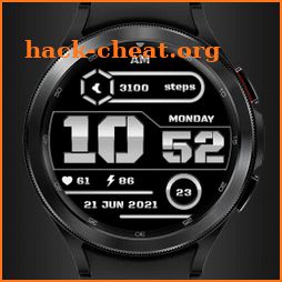MJ069 White Digital Watch Face icon