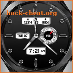 MJ073 Silver Analog Watch Face icon