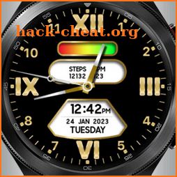 MJ075 Analog Gold Watch Face icon