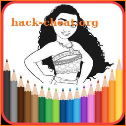 Moana coloring pages icon