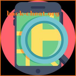Mobile locator by number with GPS icon