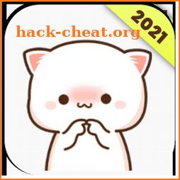 Mochi Mochi Peach Cat Stickers  for WAStickerApps icon