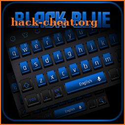 Modern Black Blue Keyboard icon