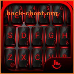 Modern Black Red Light Keyboard Theme icon