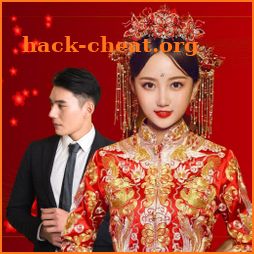 Modern Chinese Wedding Couple icon