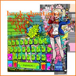Modern Joker Girl Graffiti Keyboard icon
