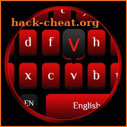 Modern Stylish Black Red Fusion Keyboard icon